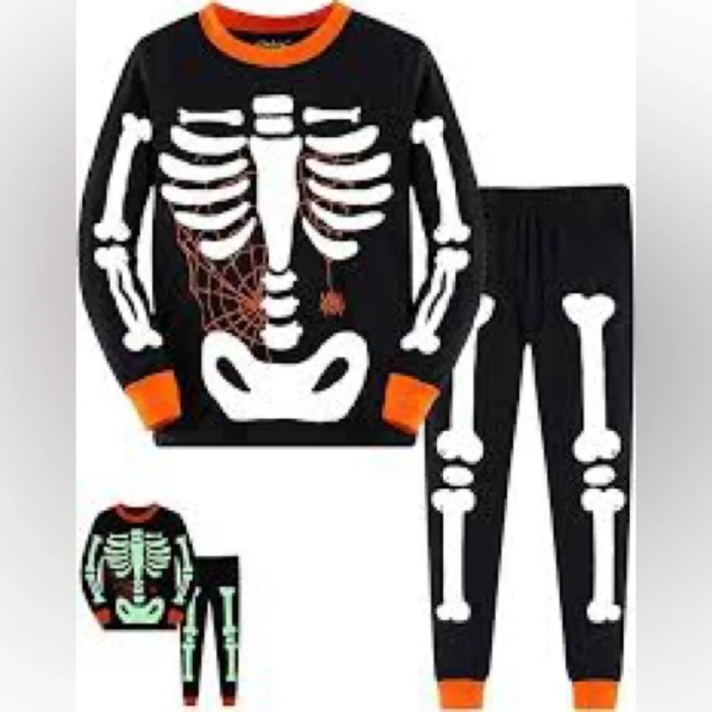 Carter's Black and Orange Glow Pajama Set